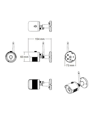 LONGSE IP κάμερα LBH30FG400W, WiFi, 2.8mm, 1/3" CMOS, 4MP, SD, IP67