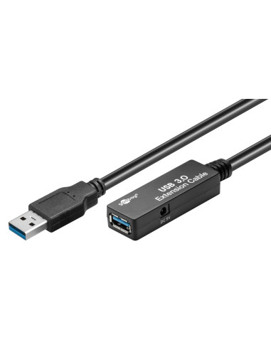 GOOBAY καλώδιο προέκτασης USB 3.0 95727, active, 5Gbps, 5m, μαύρο