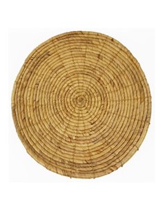 Ψάθινο διακοσμητικό τοίχου BOHO από rattan σε φυσικό χρώμα Ø43xΥ6εκ