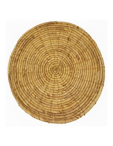 Ψάθινο διακοσμητικό τοίχου BOHO από rattan σε φυσικό χρώμα Ø43xΥ6εκ