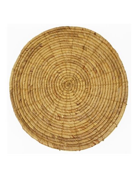 Ψάθινο διακοσμητικό τοίχου BOHO από rattan σε φυσικό χρώμα Ø43xΥ6εκ