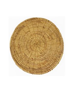 Ψάθινο διακοσμητικό τοίχου BOHO από rattan σε φυσικό χρώμα Ø40xΥ1,5εκ