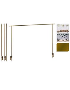 Μεταλλική κρεμάστρα για διακόσμηση τραπεζιού, χρυσή 135-250εκ.