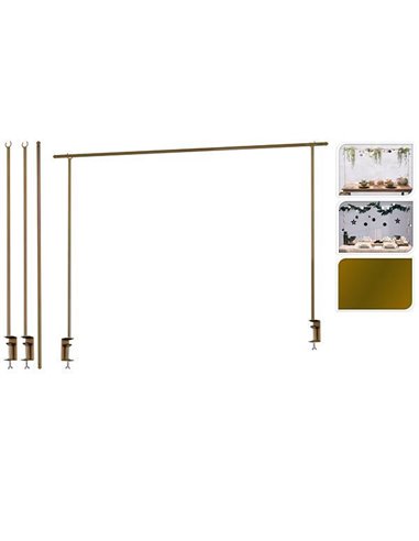 Μεταλλική κρεμάστρα για διακόσμηση τραπεζιού, χρυσή 135-250εκ.