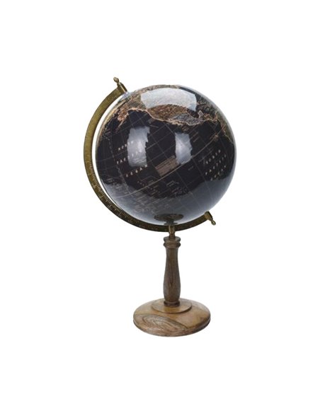 Υδρόγειος σφαίρα σε ξύλινη βάση Υ28x15,5x13εκ. Σχέδιο 3