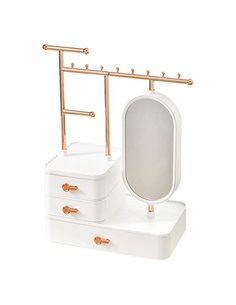 Θήκη οργάνωσης κοσμημάτων λευκή 25x15xΥ37,5εκ.