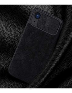 NILLKIN θήκη Qin Pro για iPhone 15, δερμάτινη, μαύρη