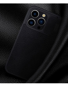 NILLKIN θήκη Qin Pro για iPhone 15 Pro Max, δερμάτινη, μαύρη