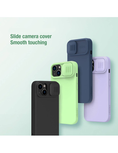 NILLKIN θήκη CamShield Silky Silicone για iPhone 15, μαύρη