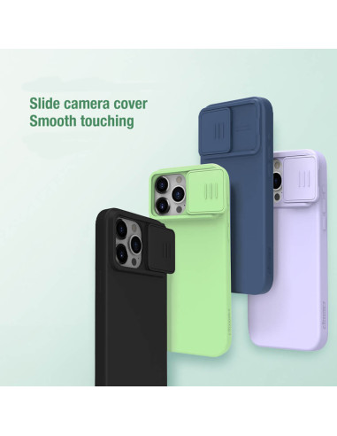 NILLKIN θήκη CamShield Silky Silicone για iPhone 15 Pro, μαύρη