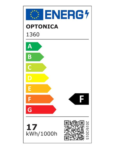 OPTONICA LED λάμπα A60 1360, 17W, 6000K, E27, 1710lm