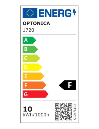 OPTONICA LED λάμπα A60 1720, 10W, 2700K, E27, 950lm