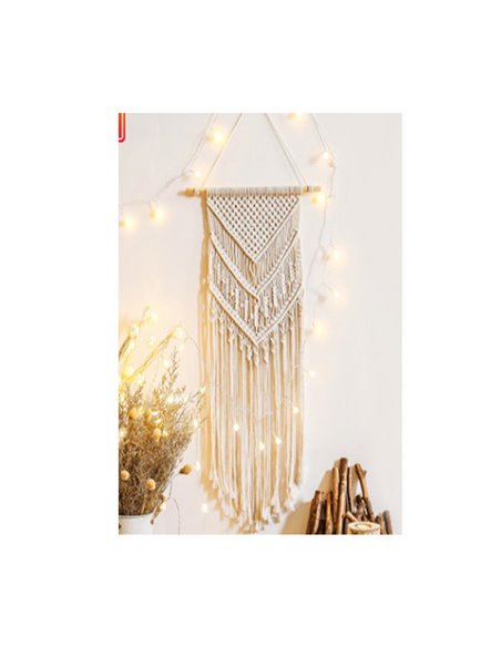 Διακοσμητικό κρεμαστό μακραμέ με led 40x110εκ.