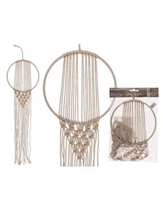 Διακοσμητικό τοίχου κρεμαστό με μακραμέ Y75x23εκ.