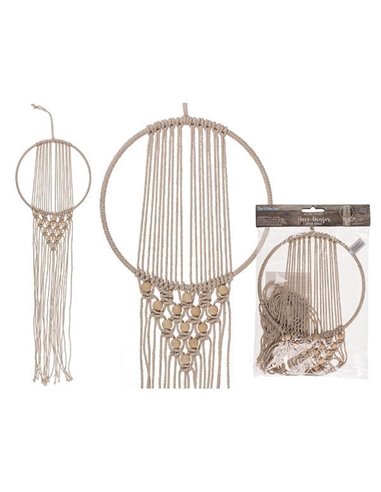 Διακοσμητικό τοίχου κρεμαστό με μακραμέ Y75x23εκ.