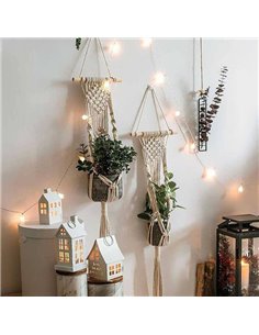 Κρεμαστή θήκη για γλάστρα μακραμέ 95εκ.