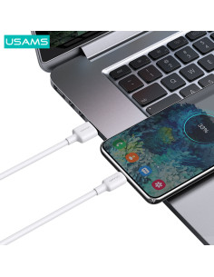 USAMS καλώδιο USB-C σε USB US-SJ601, 15W, 1m, λευκό