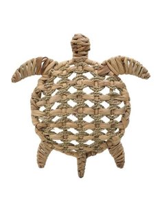 Χελώνα ψάθινη διακοσμητική boho Ø37xY9εκ.