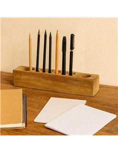 Μολυβοθήκη Nextdeco Tribeca ανακυκλωμένο ξύλο teak Y8x8x36εκ.