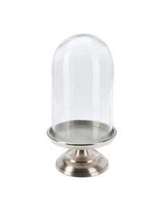 Καμπάνα γυάλινη με βάση αλουμινίου Υ23,5xØ16,5εκ.