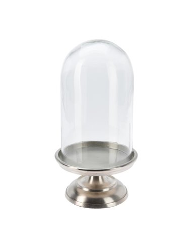 Καμπάνα γυάλινη με βάση αλουμινίου Υ23,5xØ16,5εκ.