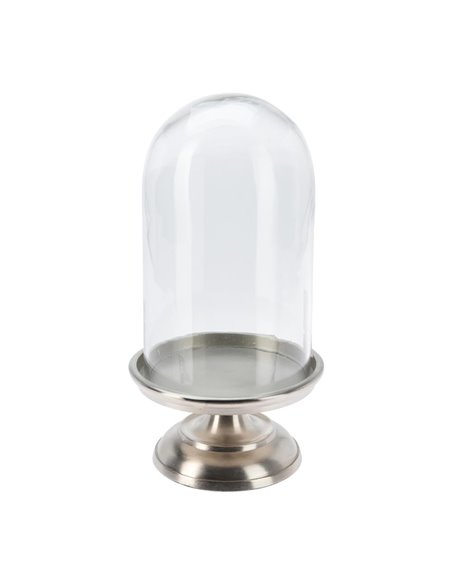 Καμπάνα γυάλινη με βάση αλουμινίου Υ23,5xØ16,5εκ.