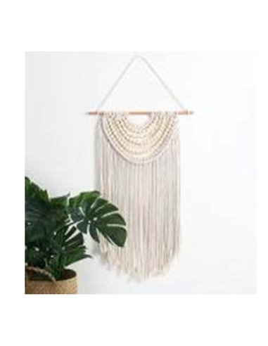 Διακοσμητικό επιτοίχιο μακραμέ με led 40x60εκ.