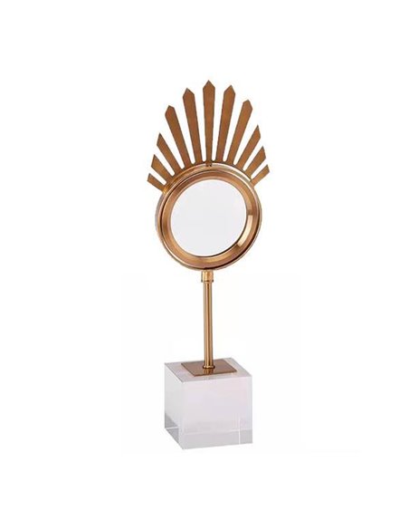 Επιτραπέζιο διακοσμητικό "Crown" χρυσό, μεταλλικό, 23x10x33εκ.