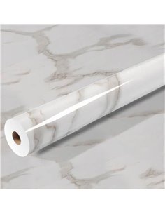 Αυτοκόλλητο διακοσμητικό ρολό με όψη λευκό- μπεζ μάρμαρο 60x300εκ.