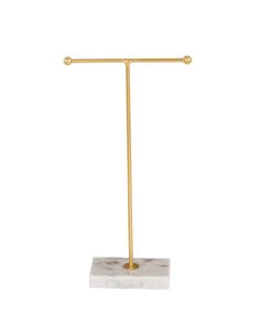 Θήκη οργάνωσης κοσμημάτων «Τ» χρυσή 12x5xΥ23εκ.