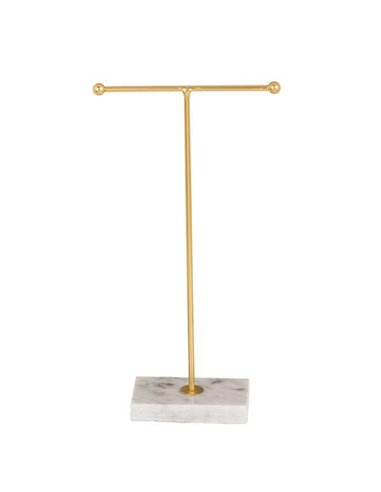 Θήκη οργάνωσης κοσμημάτων «Τ» χρυσή 12x5xΥ23εκ.