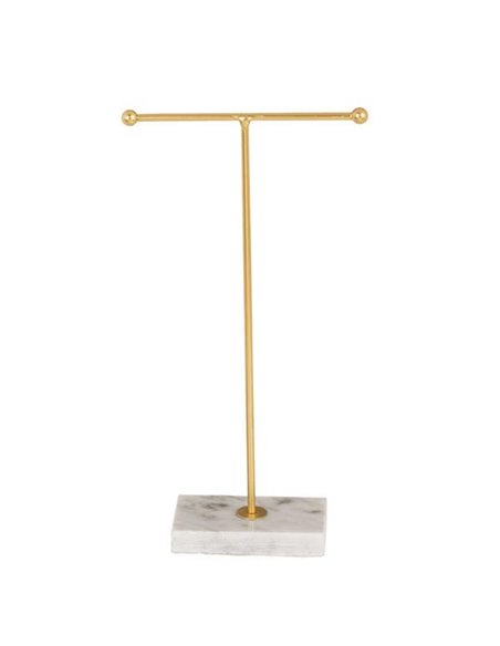 Θήκη οργάνωσης κοσμημάτων «Τ» χρυσή 12x5xΥ23εκ.