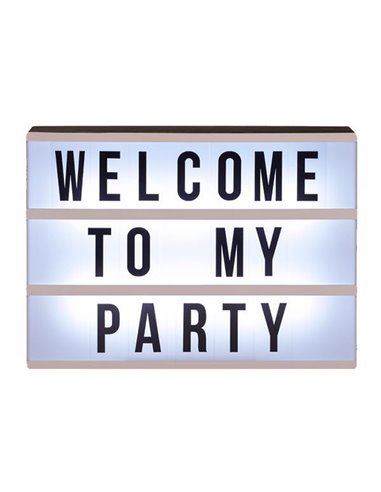 Πίνακας μηνυμάτων πλαστικός φωτιζόμενος Υ22x30x5εκ.