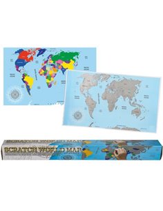Poster τοίχου «Παγκόσμιος χάρτης», "scratch", 88x52εκ.