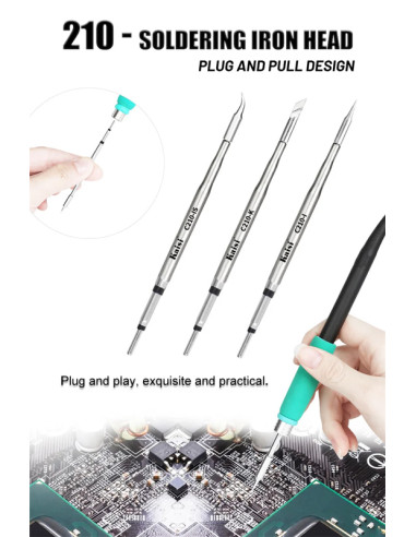 KAISI σετ soldering tip C210, τύπου I/IS/K, 3τμχ