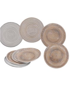 Πιατέλα διακοσμητική ξύλινη Ø30εκ. κοκτέηλ 4 σχέδια