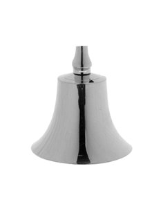 Μεταλλικό καμπανάκι αλουμινίου ασημί Υ11×Ø5,5 εκ.