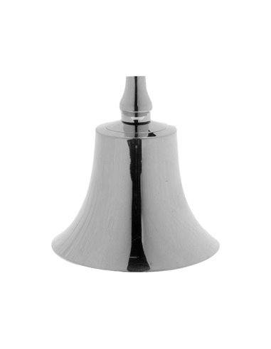 Μεταλλικό καμπανάκι αλουμινίου ασημί Υ11×Ø5,5 εκ.