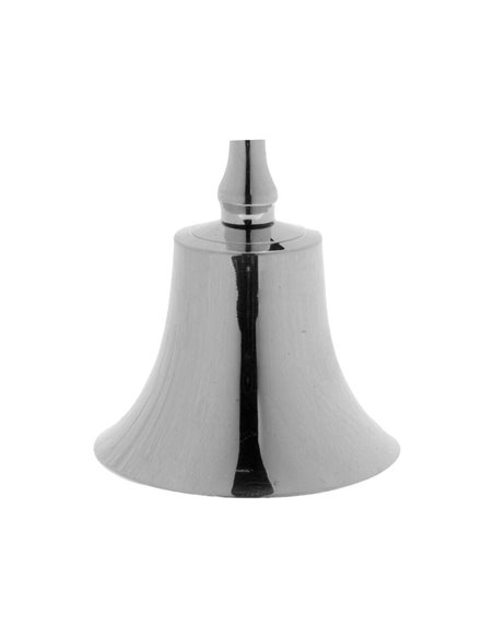 Μεταλλικό καμπανάκι αλουμινίου ασημί Υ11×Ø5,5 εκ.