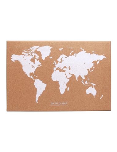 Πίνακας φελλού World map 60x40εκ.
