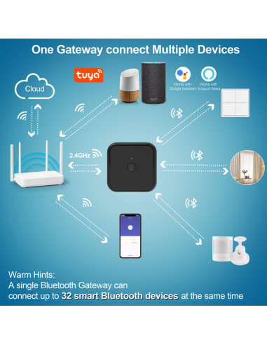 INHOCON smart hub WG02, Wi-Fi & Bluetooth, μαύρο