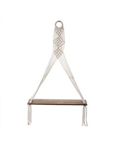 Ράφι επιτοίχιο από μακραμέ 45x14xY50εκ.