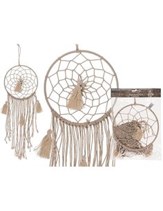 Διακοσμητικό τοίχου "ονειροπαγίδα" με μακραμέ Y70x27εκ.