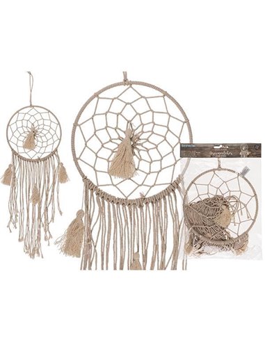 Διακοσμητικό τοίχου "ονειροπαγίδα" με μακραμέ Y70x27εκ.