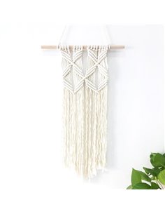 Διακοσμητικό επιτοίχιο μακραμέ με led 25x70εκ.