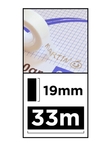 MP κολλητική ταινία Invisible PA508-01, 19mm, 33m, διάφανη, 3τμχ