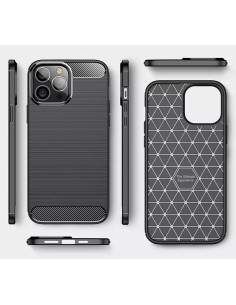 POWERTECH θήκη Carbon MOB-1929 για iPhone 15 Pro, μαύρη