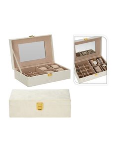 Μπιζουτιέρα ξύλινη, λευκή Y7x25x16εκ.