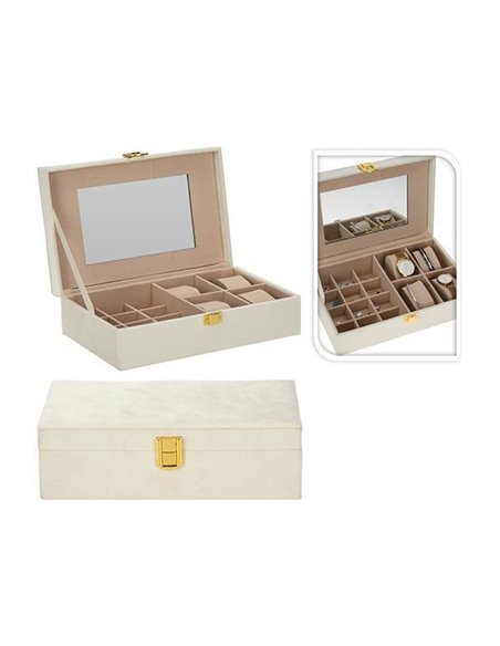 Μπιζουτιέρα ξύλινη, λευκή Y7x25x16εκ.