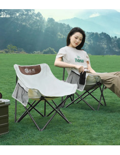 BEILE πτυσσόμενη καρέκλα HUH-0187 με τσάντα μεταφοράς, 60x50x65cm, λευκή